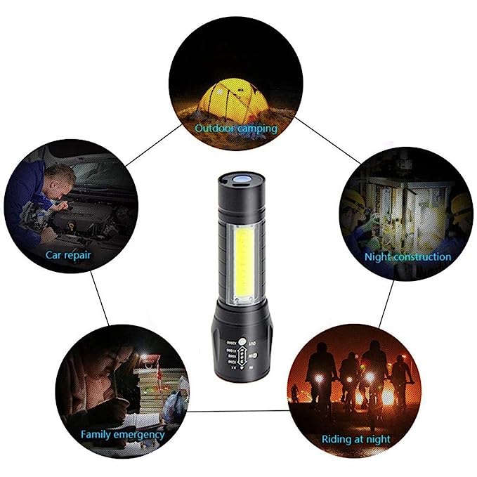 Rechargeable LED Torch Flashlight multipurpose 2