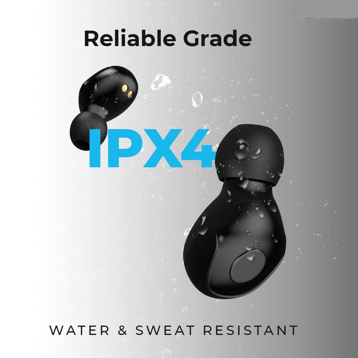 T2 Earbuds TWS water resistant IPX4
